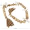 3.75ft. Light Brown Wood Bead & Marble Heart Garland with Tassel